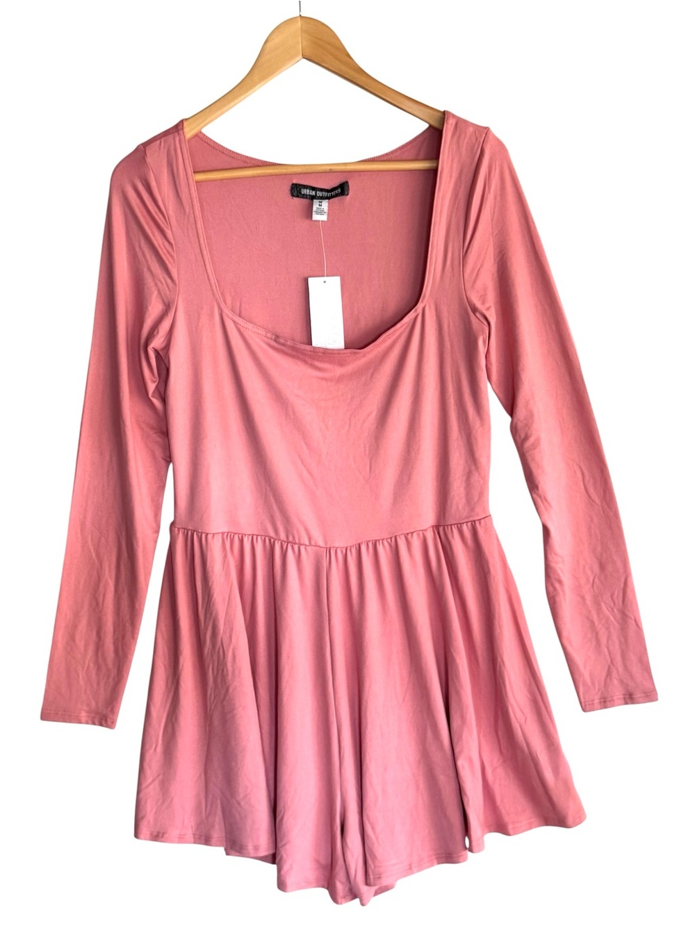 Urban Outfitters blush pink long sleeve romper MEDIJM NWT